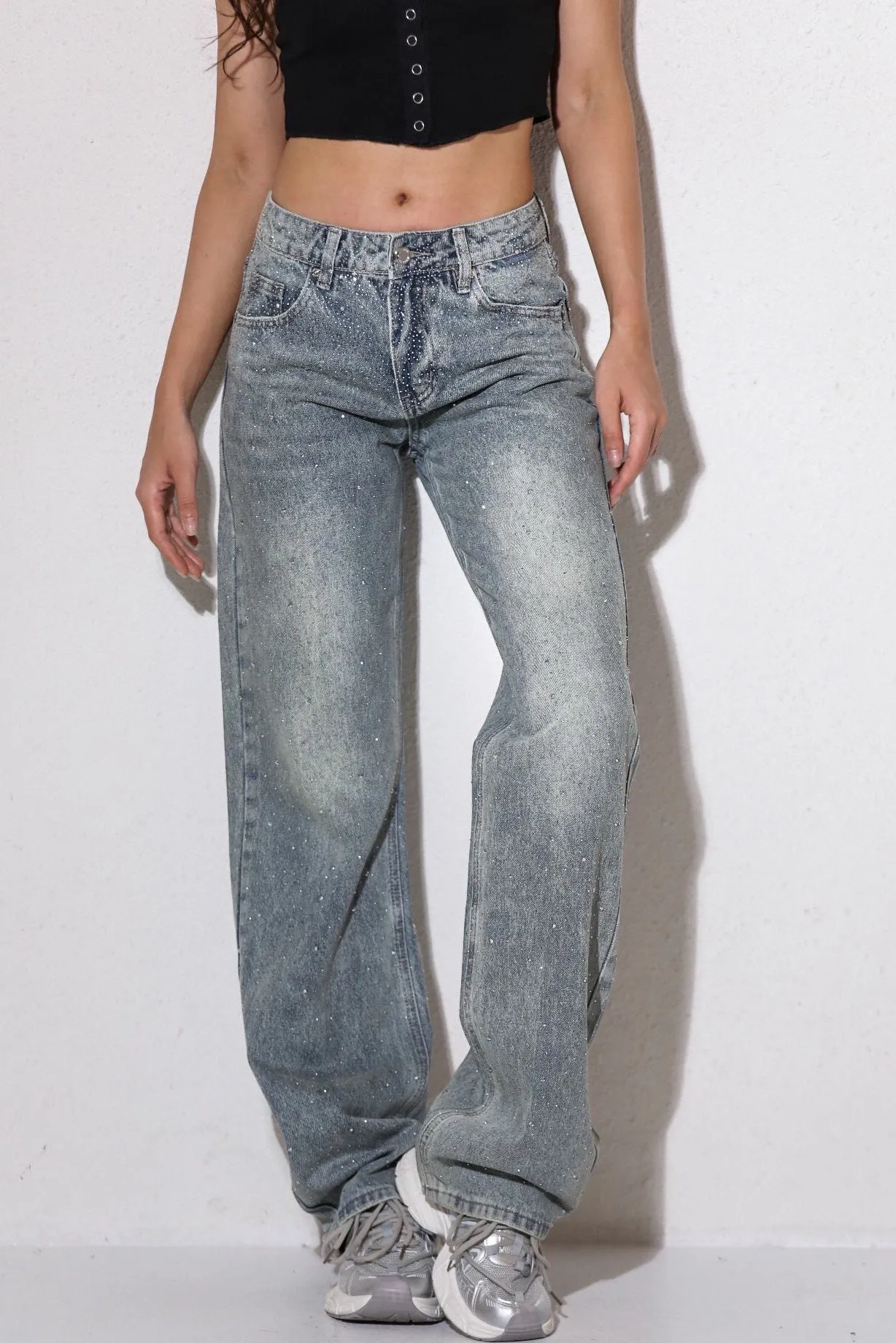 Nell Diamante Straight Leg Jeans sold by Va Va Voom