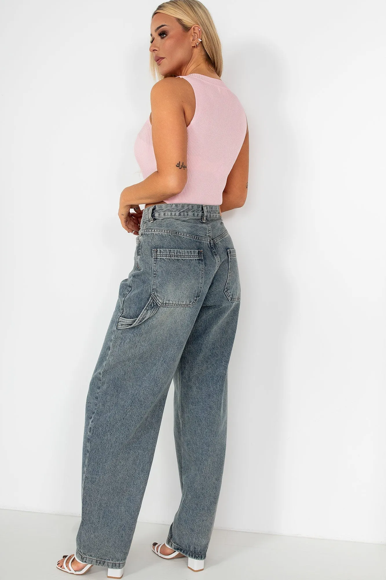 Jaelyn Pink Knit Sleeveless Bodysuit sold by Va Va Voom product image thumbnail 4