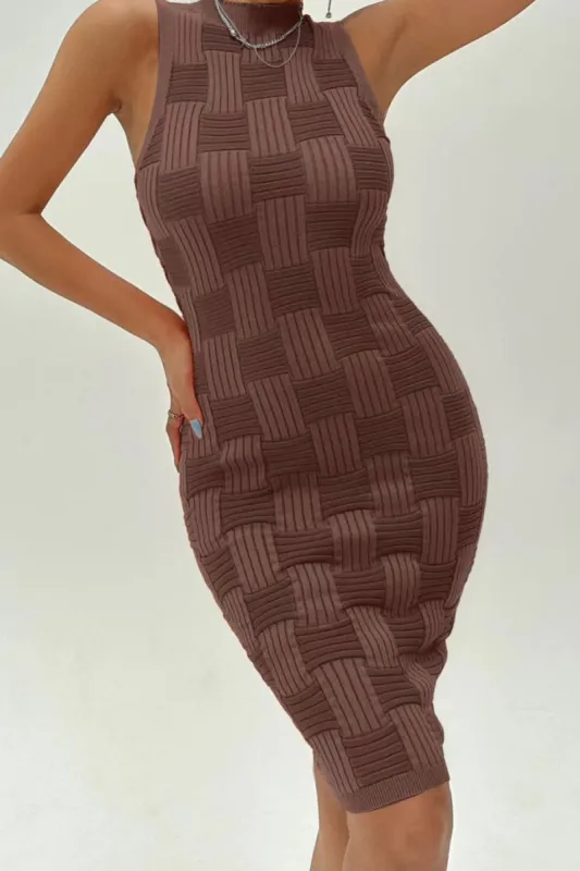 Halo Chocolate Knit Dress sold by Va Va Voom