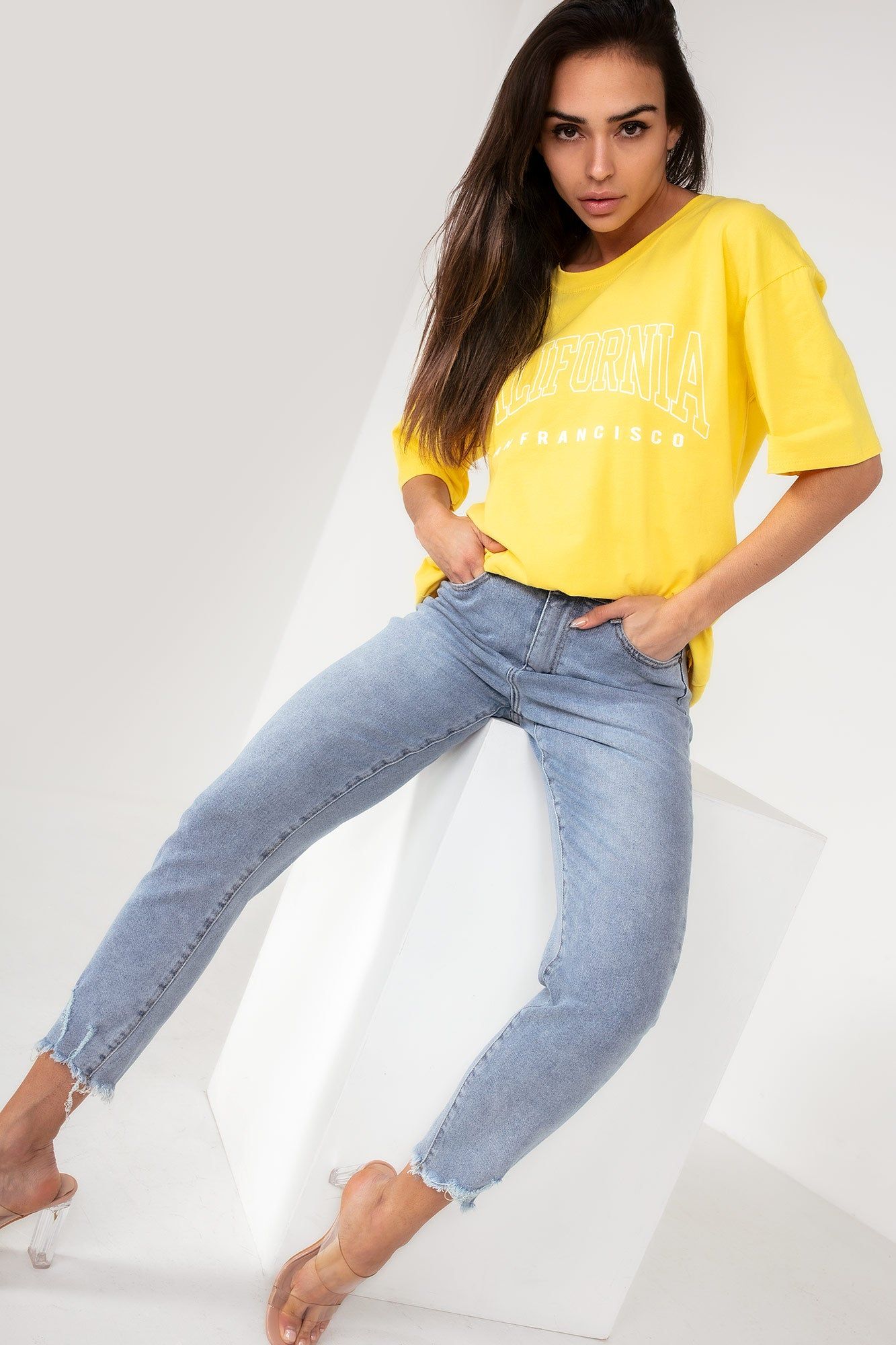 Caryn Yellow 'California' T-Shirt sold by Va Va Voom product image thumbnail 3