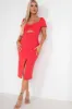 Iva Red Knot Front Dress sold by Va Va Voom