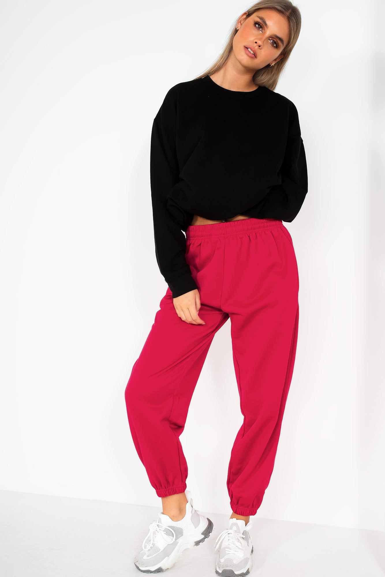 Olivia Fuchsia Over Sized Joggers sold by Va Va Voom product image thumbnail 3