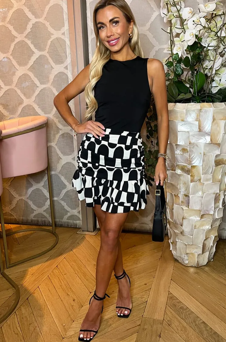 AX Paris Alaina Black Print Dress sold by Va Va Voom product image thumbnail 3