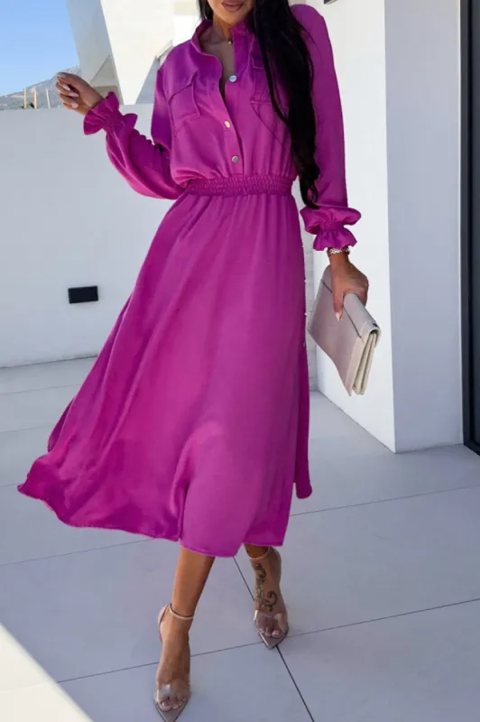 Hollie Magenta Midi Dress sold by Va Va Voom