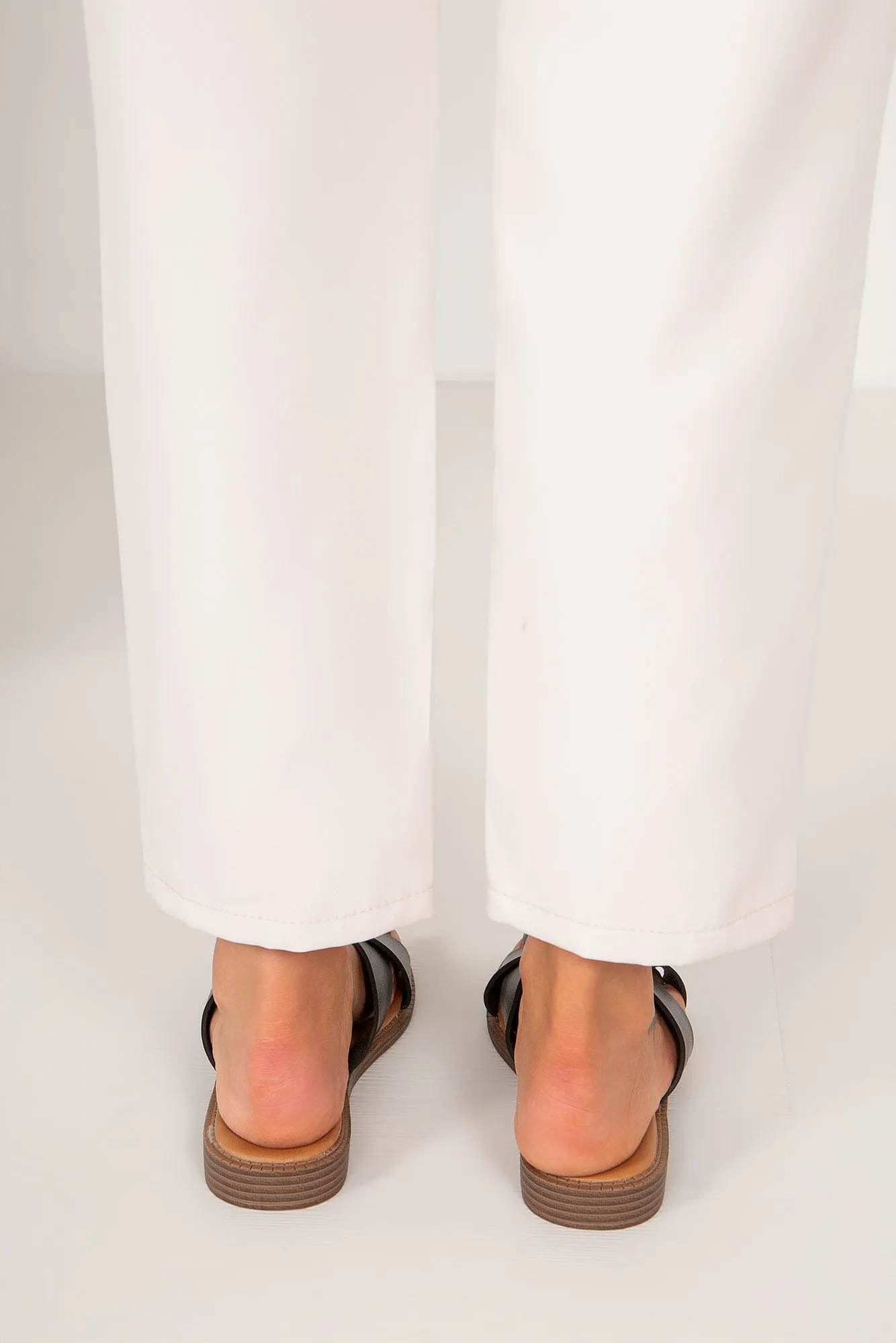 Udelia Black Faux Leather Sliders sold by Va Va Voom product image thumbnail 2