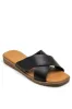 Udelia Black Faux Leather Sliders sold by Va Va Voom