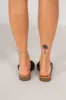 Udelia Black Faux Leather Sliders sold by Va Va Voom
