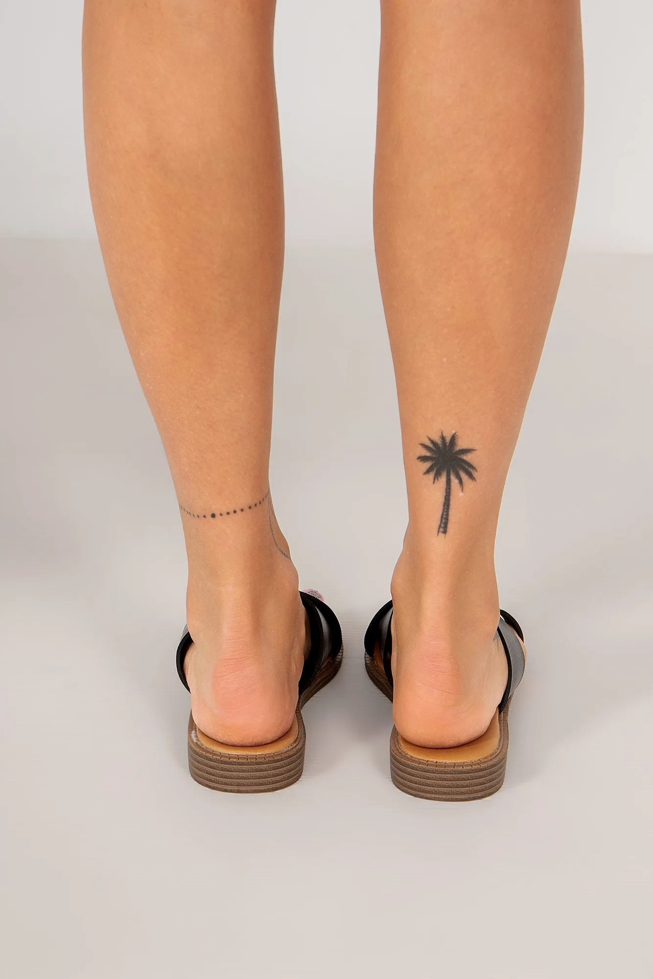 Udelia Black Faux Leather Sliders sold by Va Va Voom product image thumbnail 4