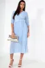 Uliana Powder Blue Chiffon Pleated Dress sold by Va Va Voom