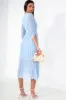 Uliana Powder Blue Chiffon Pleated Dress sold by Va Va Voom