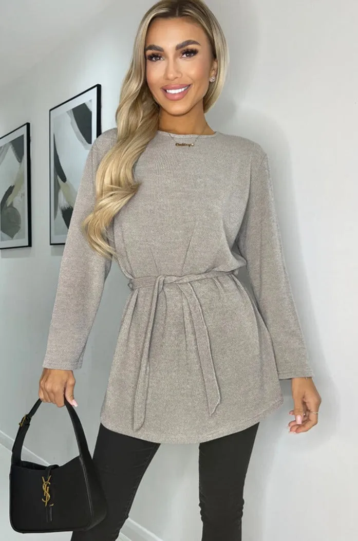 AX Paris Odessa Oatmeal Knit Top sold by Va Va Voom product image thumbnail 2