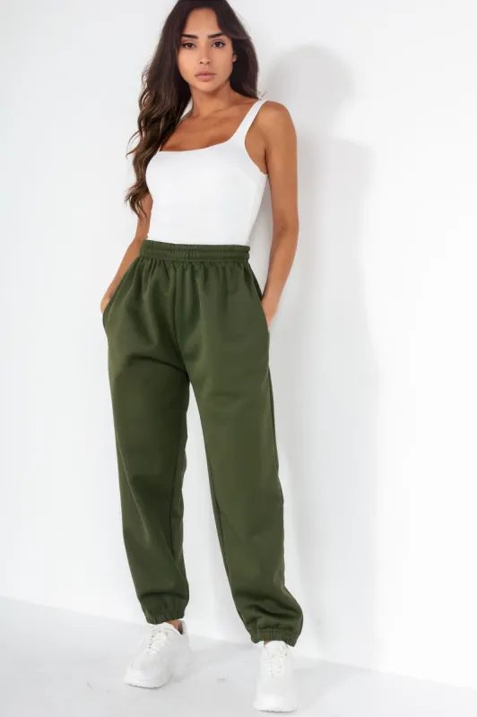 Olivia Khaki Oversized Joggers sold by Va Va Voom