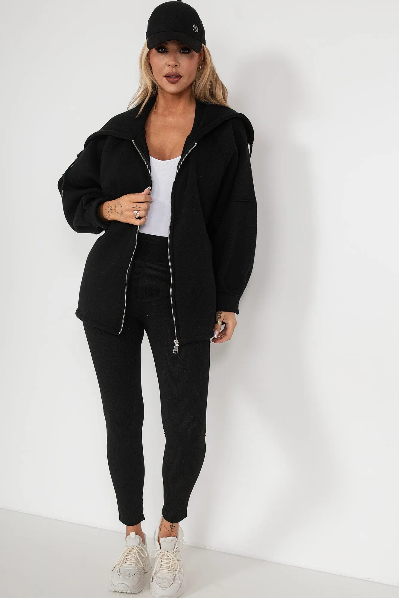 Gracia Black Zip Up Jacket sold by Va Va Voom product image thumbnail 4