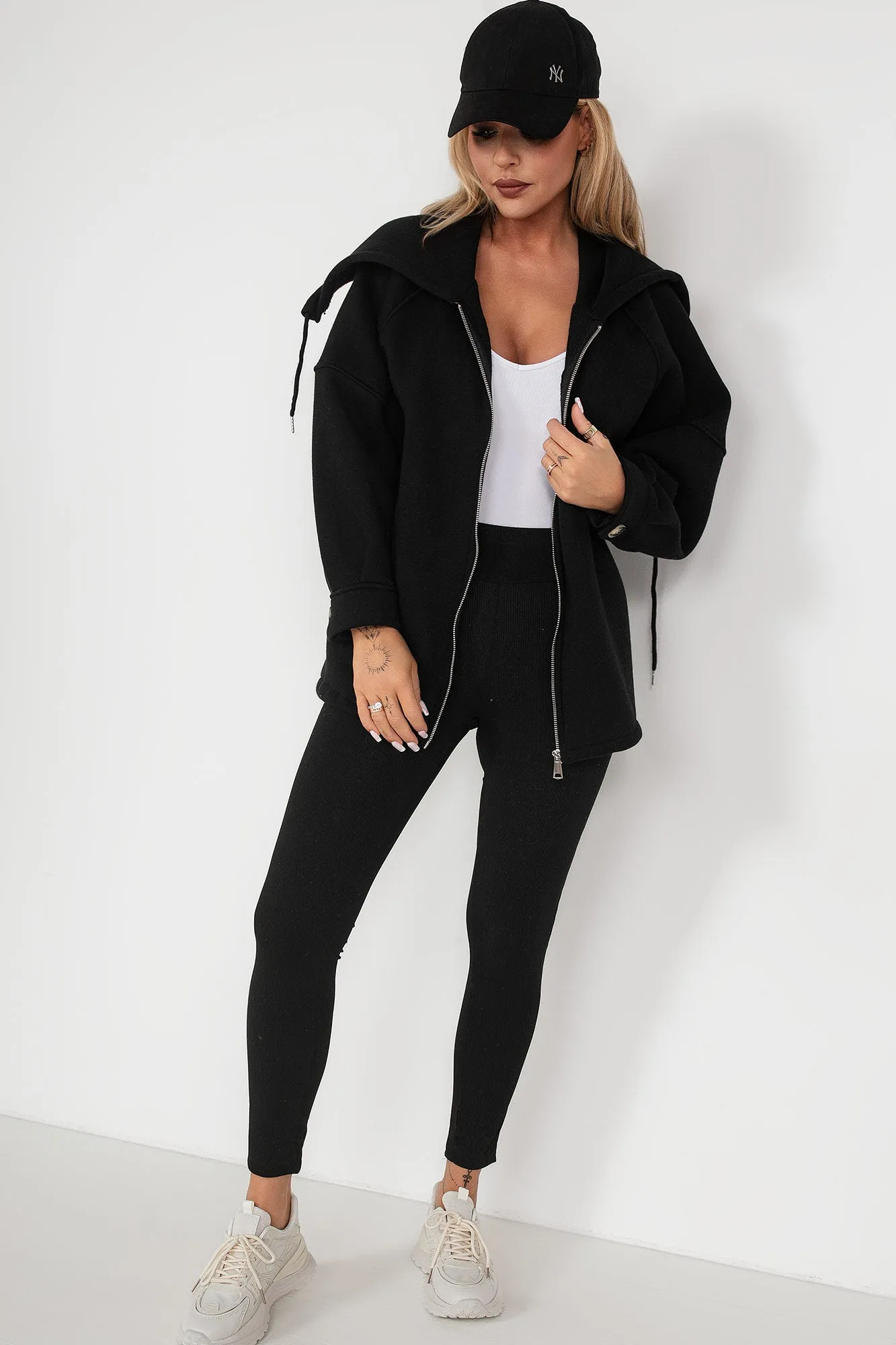 Gracia Black Zip Up Jacket sold by Va Va Voom