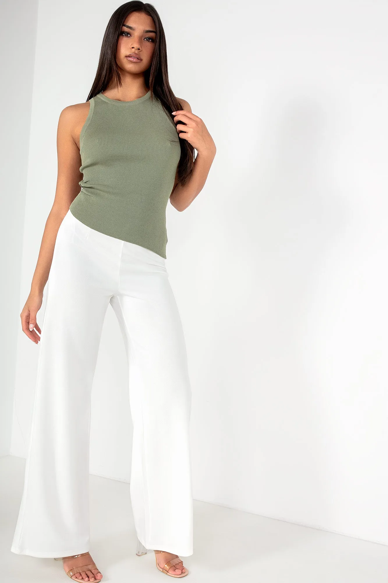 Jacinta Khaki Ribbed Knit Top sold by Va Va Voom product image thumbnail 3