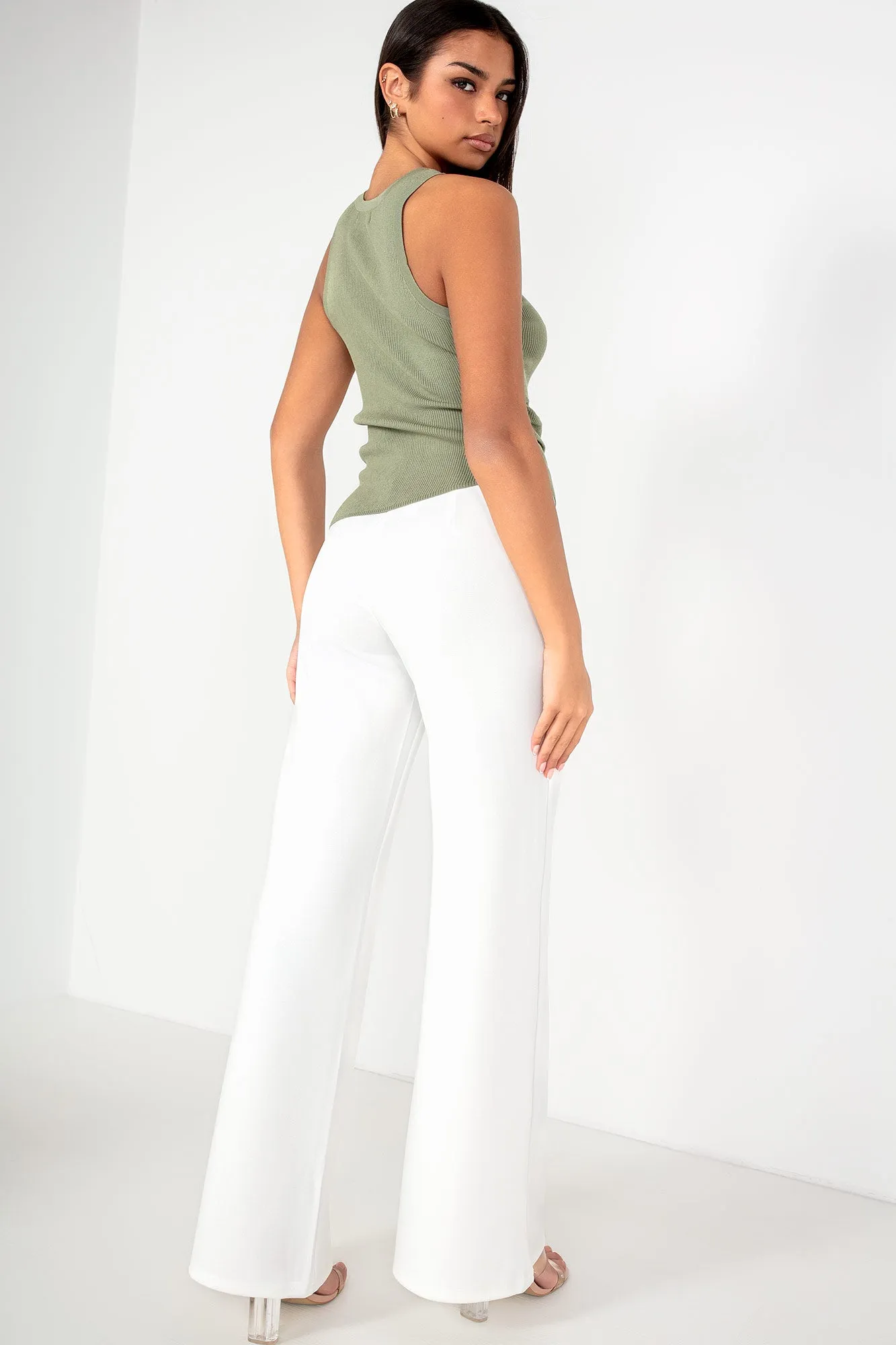 Jacinta Khaki Ribbed Knit Top sold by Va Va Voom product image thumbnail 2