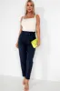 Remy Navy High Waist Trousers sold by Va Va Voom