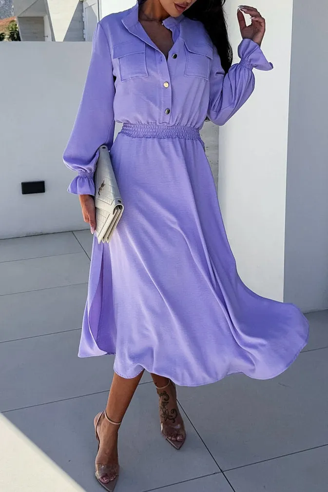 Hollie Lilac Midi Dress sold by Va Va Voom product image thumbnail 4