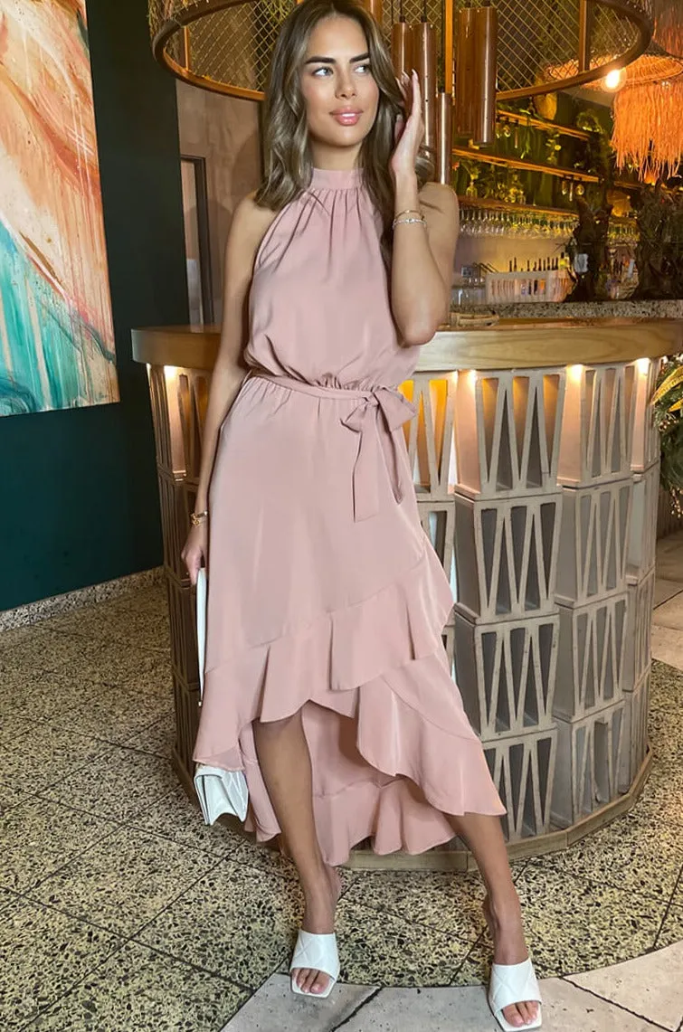 AX Paris Elise Blush Halter Neck Dress sold by Va Va Voom product image thumbnail 4