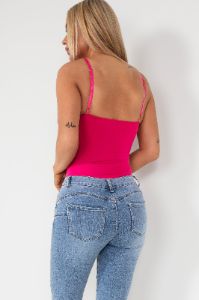 Lucy Pink Slinky Bodysuit sold by Va Va Voom