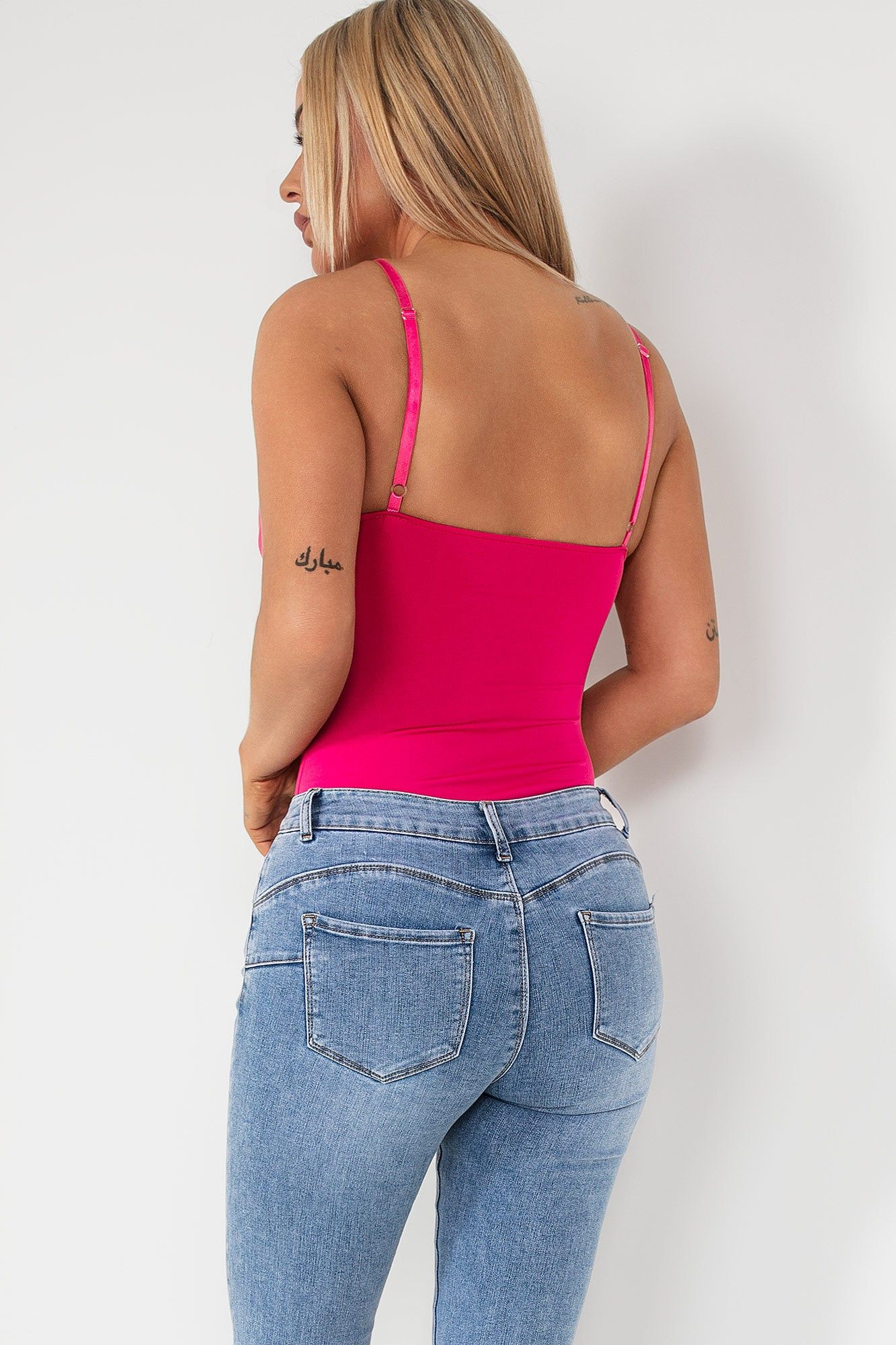 Lucy Pink Slinky Bodysuit sold by Va Va Voom product image thumbnail 2