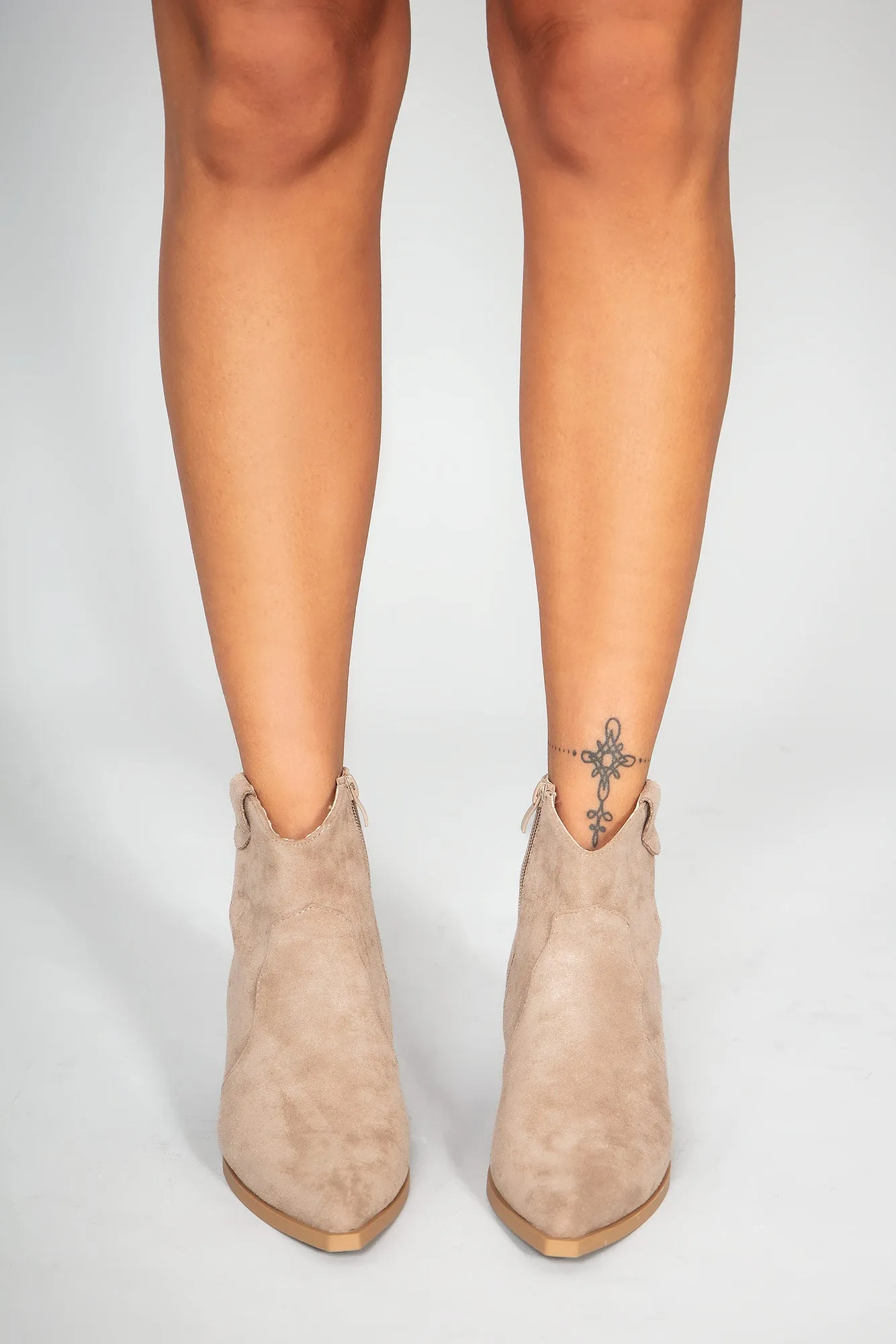 Quella Taupe Suedette Ankle Boots sold by Va Va Voom product image thumbnail 3