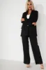 Fern Black Linen Trousers sold by Va Va Voom