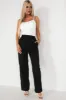 Fern Black Linen Trousers sold by Va Va Voom