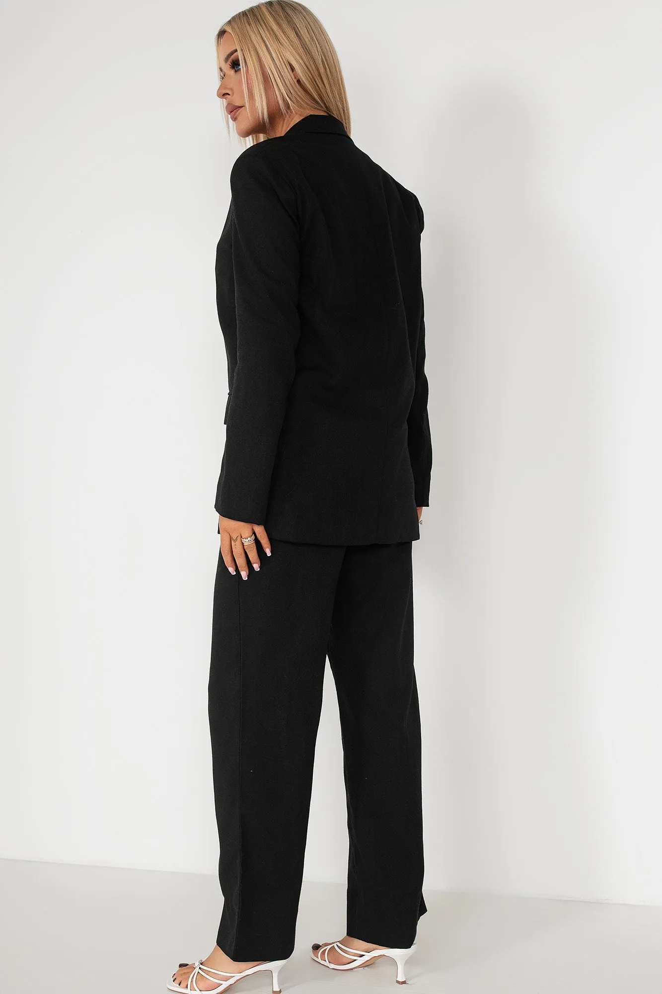 Fern Black Linen Trousers sold by Va Va Voom product image thumbnail 5