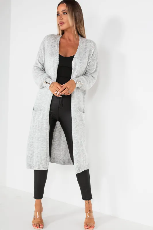 Elizabeth Grey Knit Cardigan sold by Va Va Voom