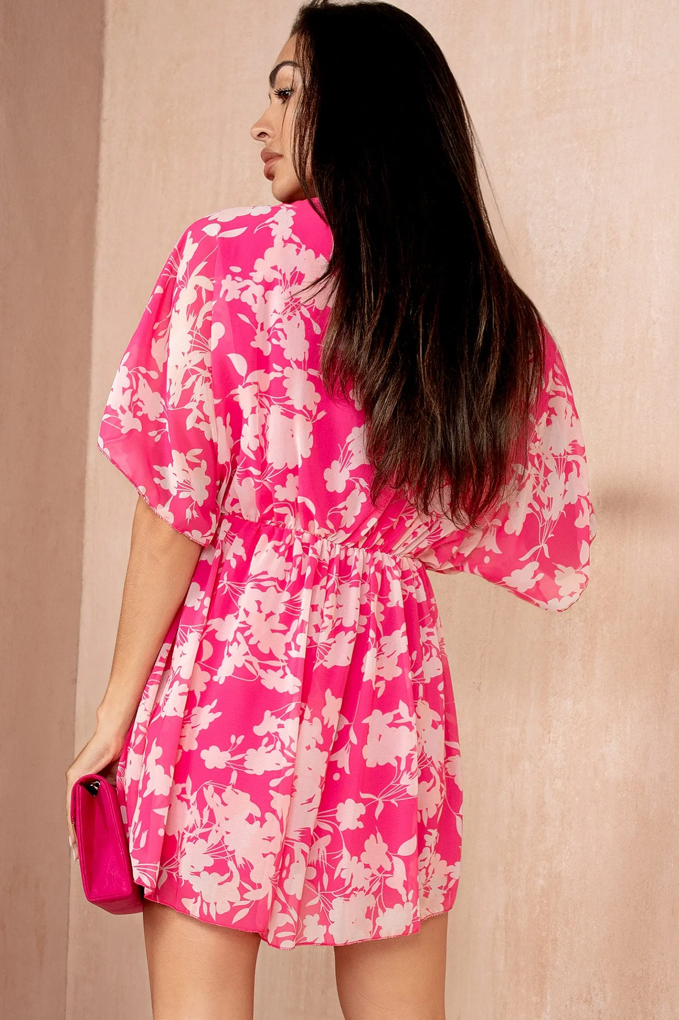 Wrenley Pink Chiffon Print Playsuit sold by Va Va Voom product image thumbnail 3