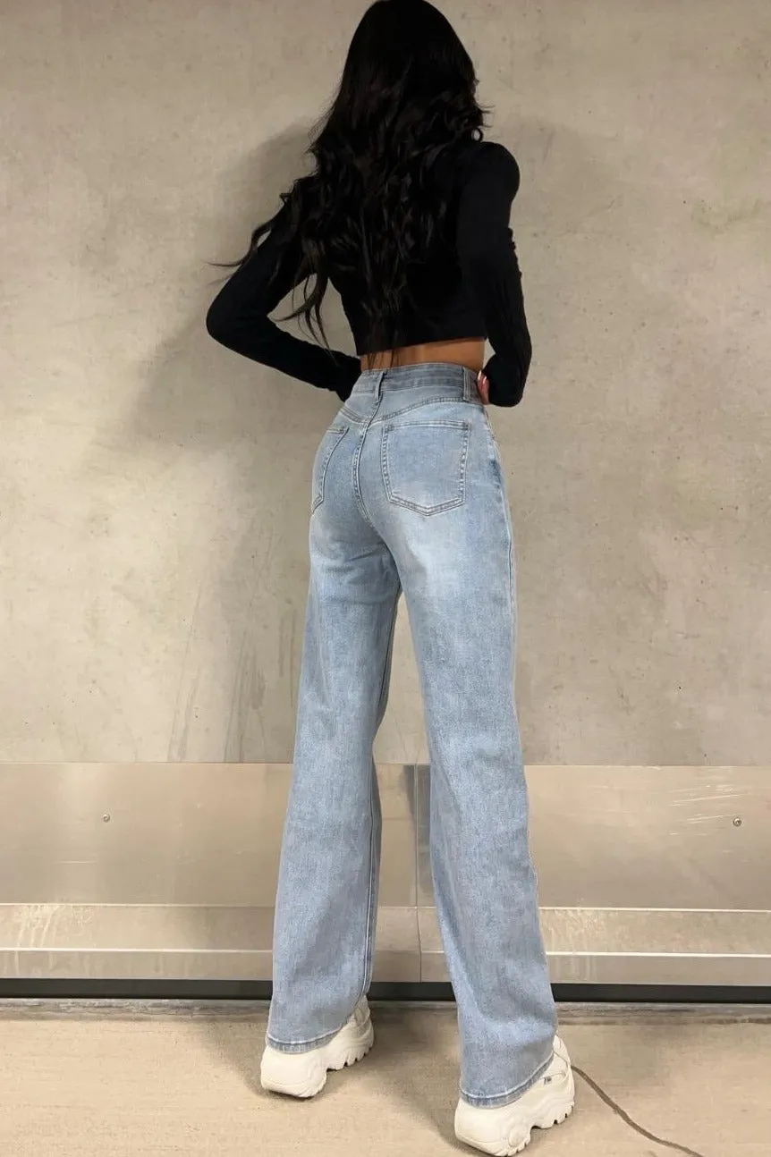 Ramona Blue Wide Leg Jeans sold by Va Va Voom product image thumbnail 2