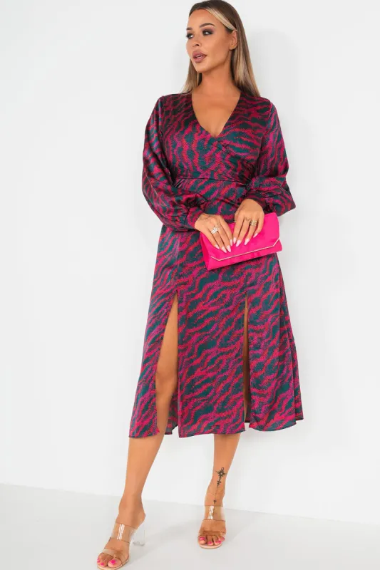 Girl In Mind Maddox Pink Print Dress sold by Va Va Voom