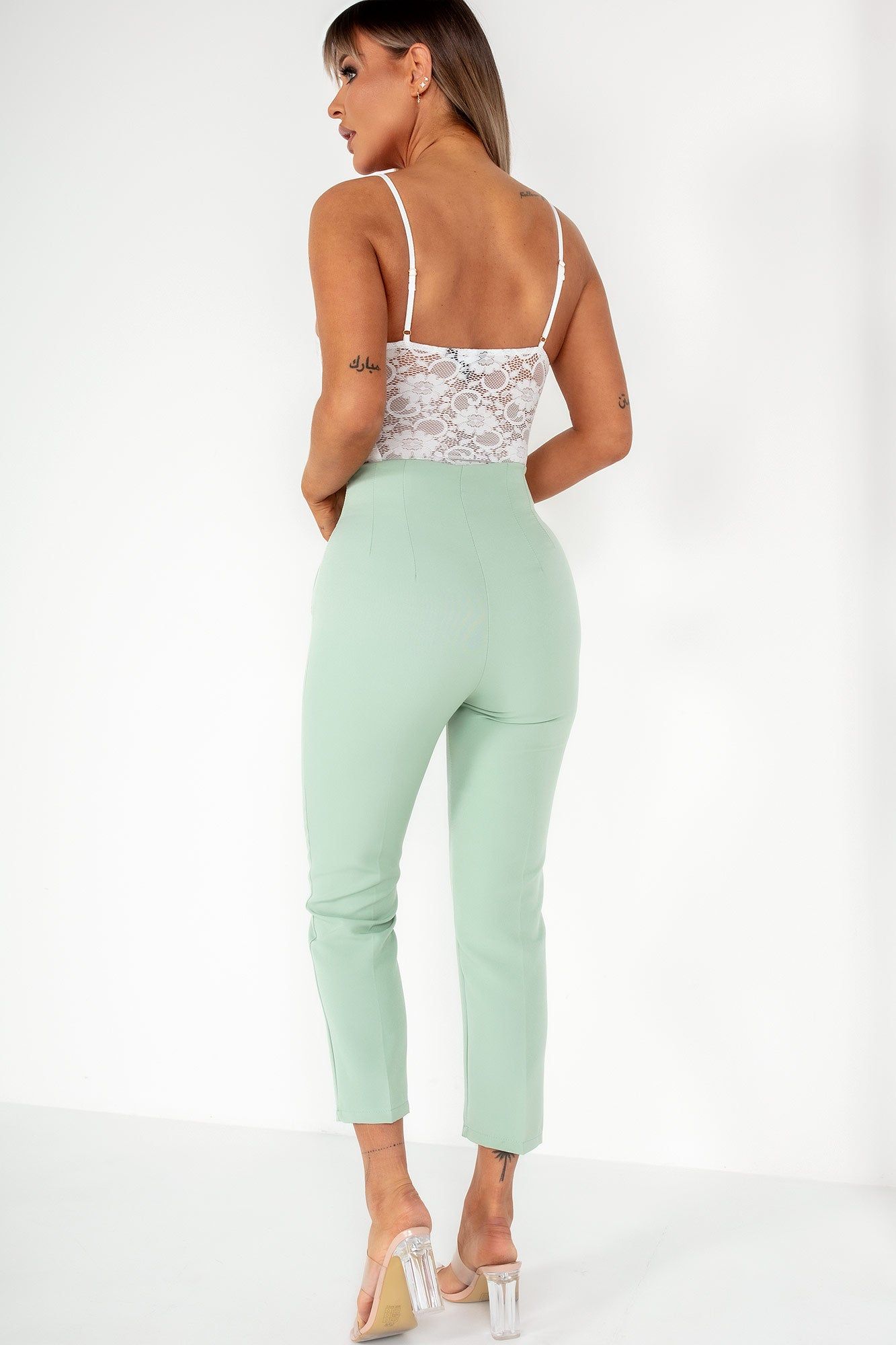 Ohanna Sage Cigarette High Waist Trousers sold by Va Va Voom product image thumbnail 2