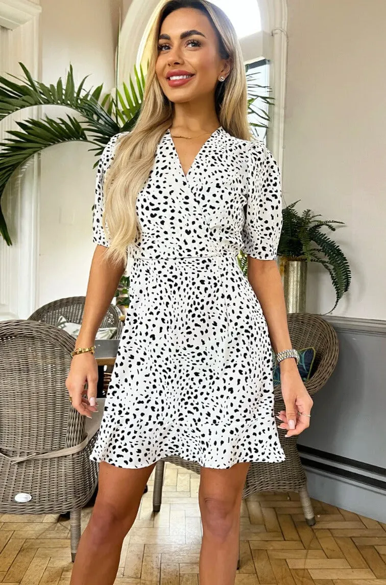 AX Paris Mila White Print Wrap Dress sold by Va Va Voom product image thumbnail 2