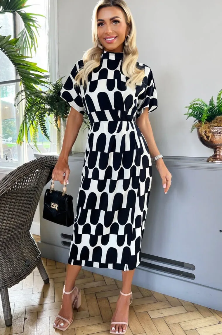 AX Paris Jasmine Monochrome Print Dress sold by Va Va Voom