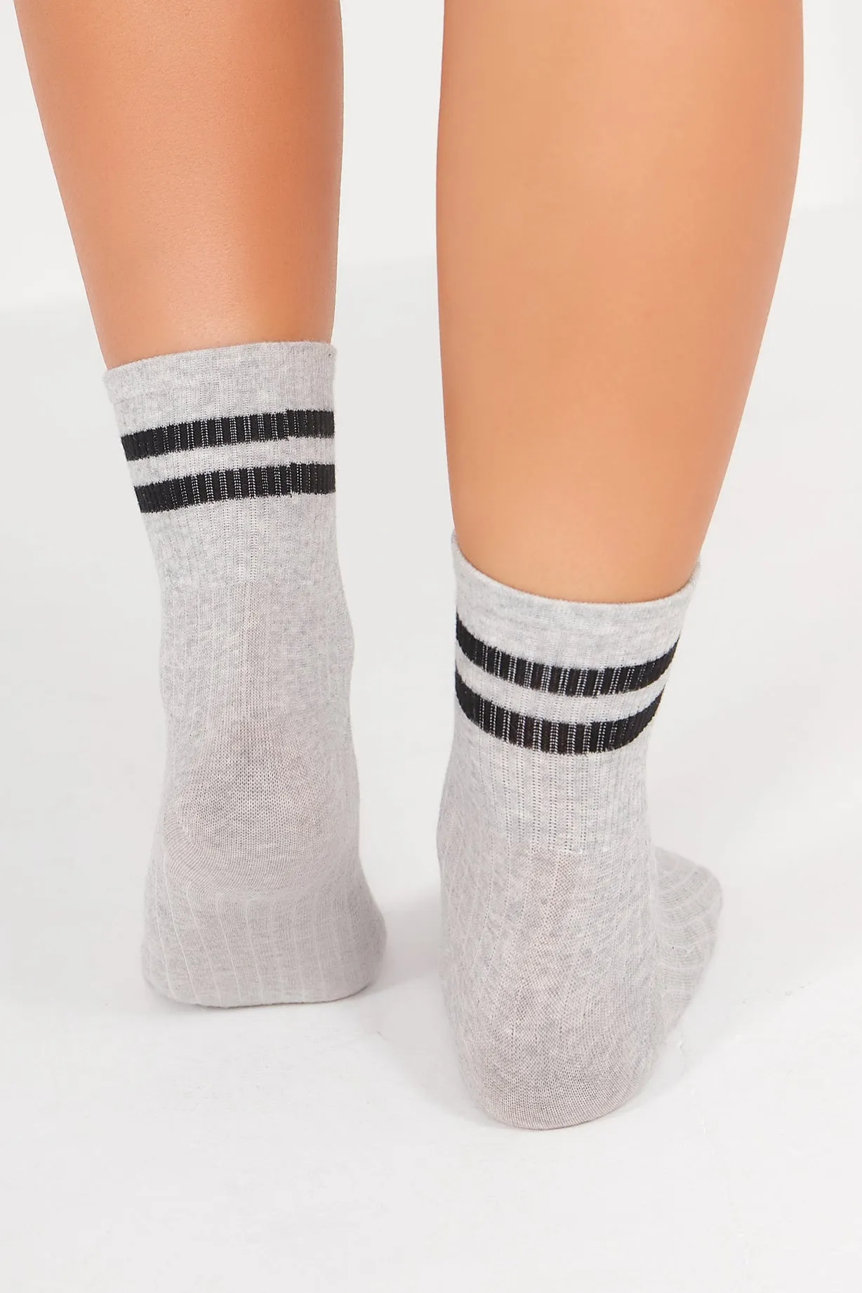 Grey Stripe Sports Socks sold by Va Va Voom product image thumbnail 2