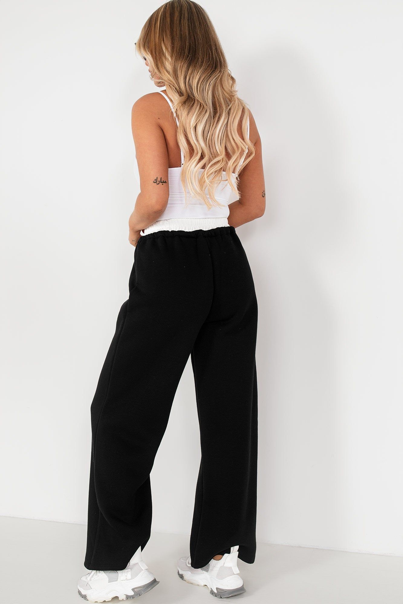 Zilda Black Wide Leg Joggers sold by Va Va Voom product image thumbnail 2