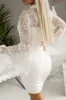 Giana Cream Lace Sleeve Dress sold by Va Va Voom