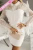 Giana Cream Lace Sleeve Dress sold by Va Va Voom