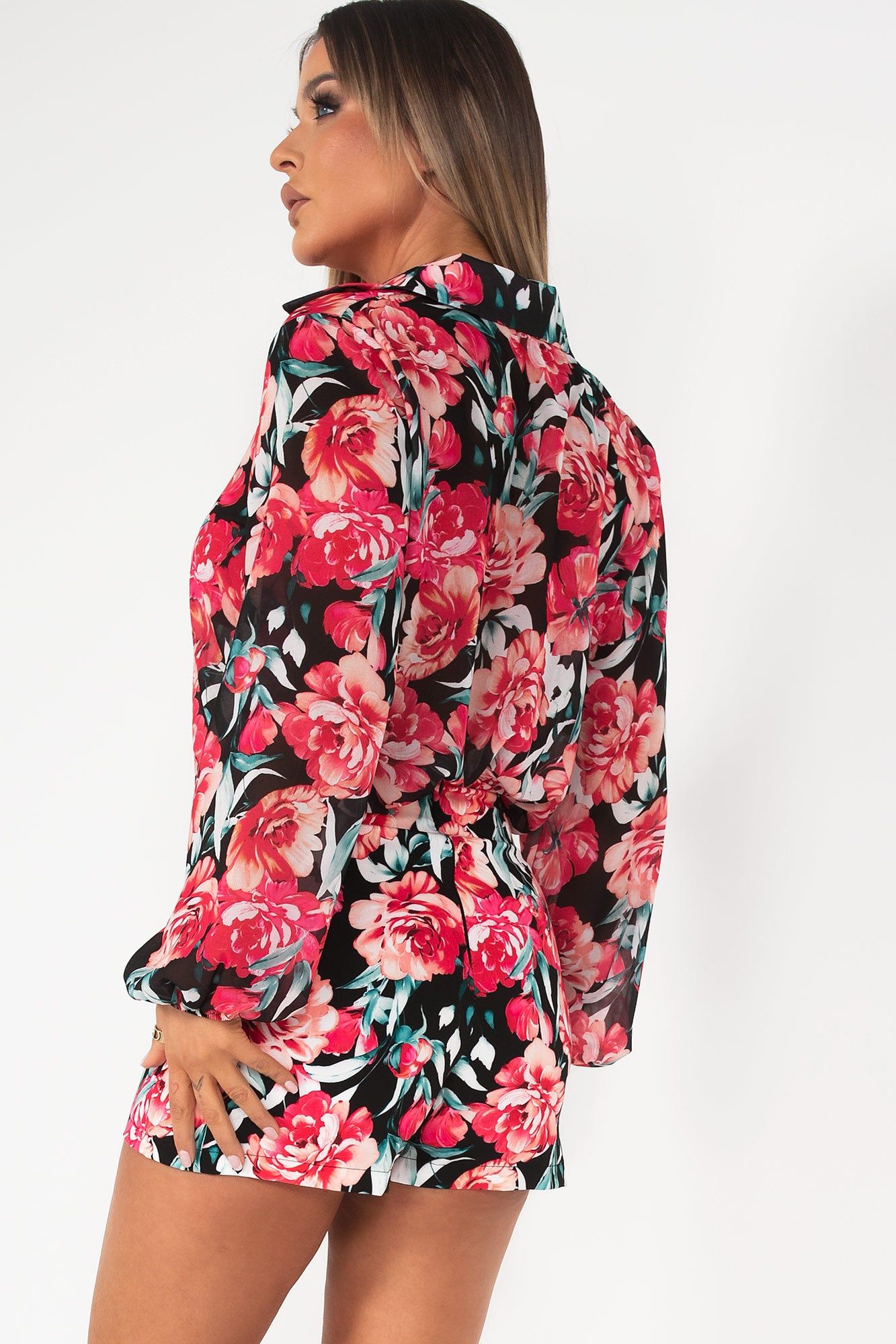 Blakelyn Black Floral Shirt sold by Va Va Voom product image thumbnail 2