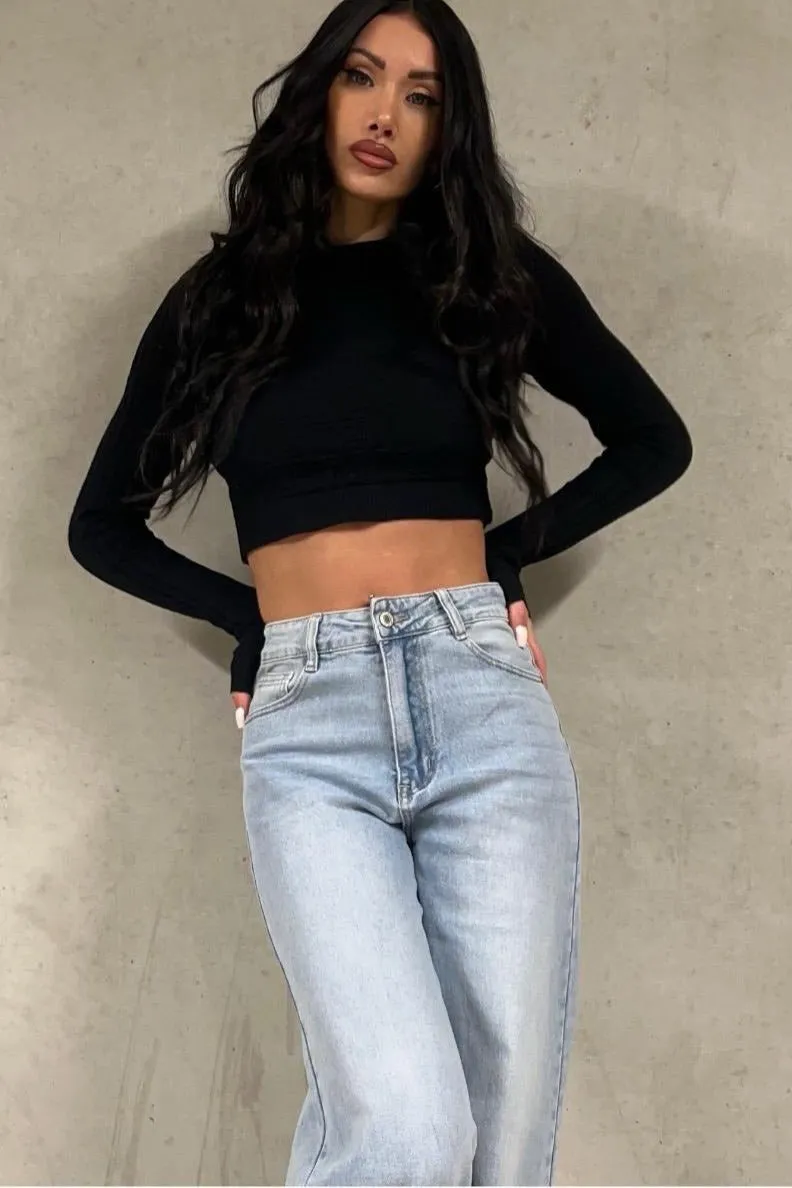 Isabelle Blue Wide Leg Jeans sold by Va Va Voom product image thumbnail 3