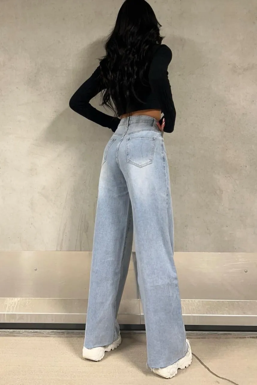 Isabelle Blue Wide Leg Jeans sold by Va Va Voom product image thumbnail 2
