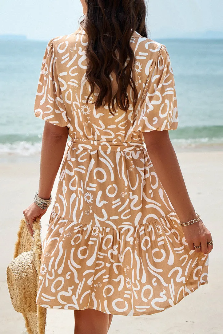 Georgia Camel Print Shirt Dress sold by Va Va Voom product image thumbnail 2