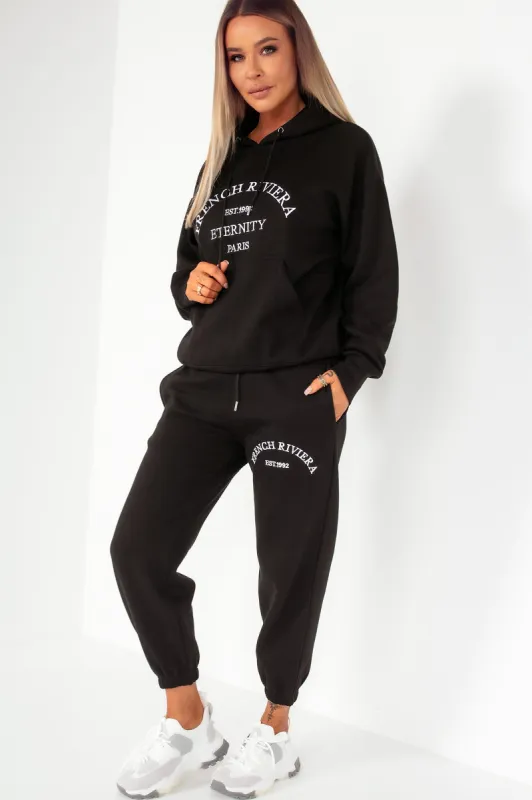 Zarina Black 'French Riviera' Jogger Co Ord sold by Va Va Voom