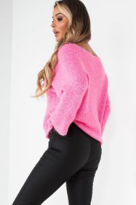 Romy Pink Knit Jumper sold by Va Va Voom