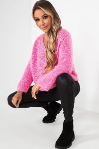 Romy Pink Knit Jumper sold by Va Va Voom