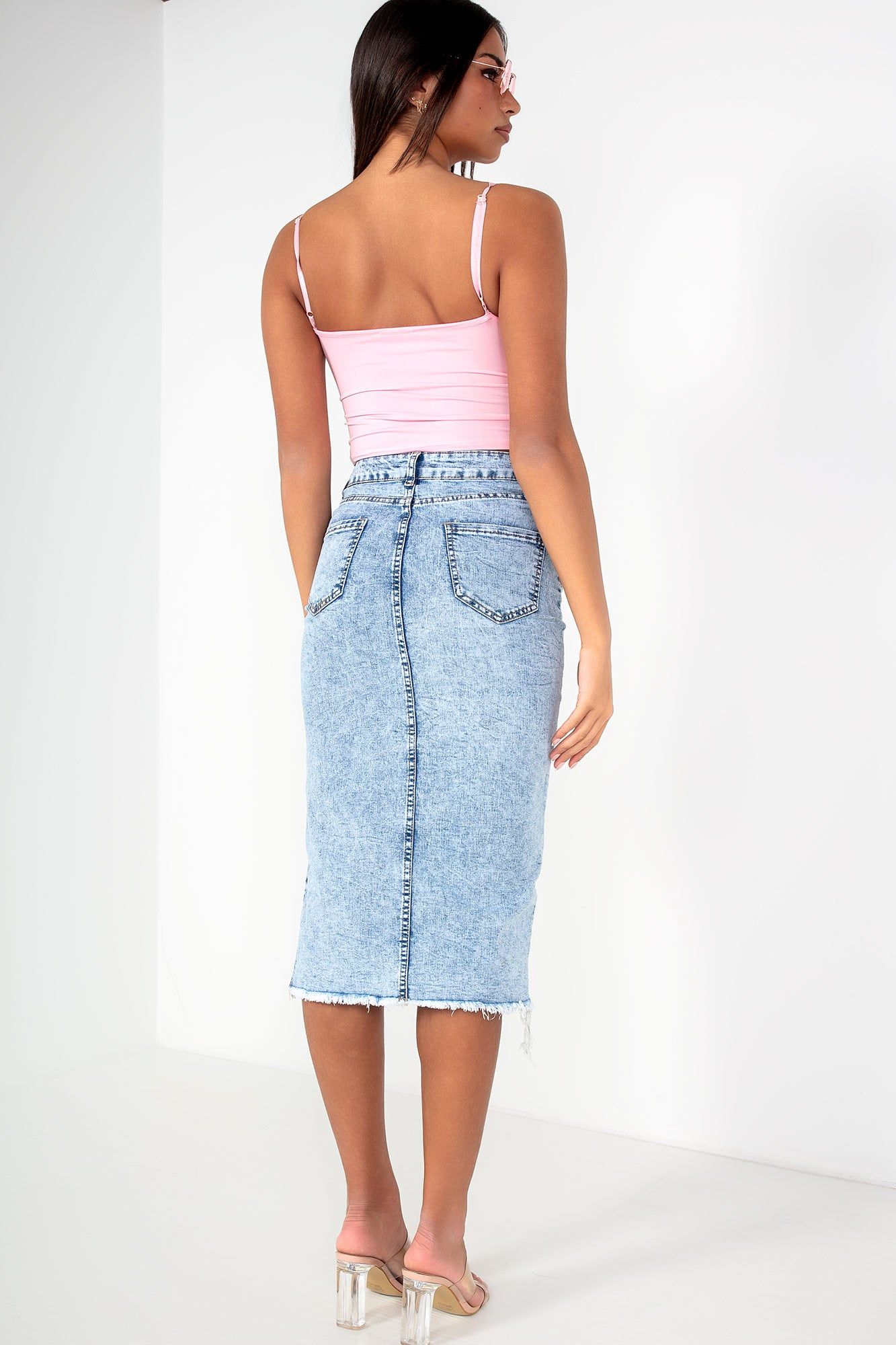 Raya Baby Pink Print Cami Crop Top sold by Va Va Voom product image thumbnail 2