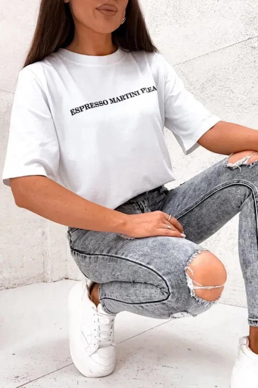 Flynn White 'Espresso Martini Please' T-Shirt sold by Va Va Voom