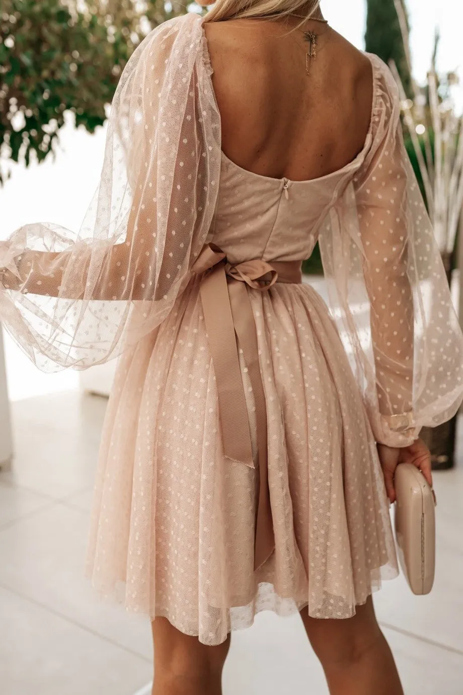 Braelyn Nude Polka Dot Dress sold by Va Va Voom product image thumbnail 2